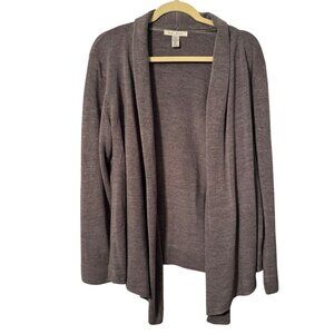 Ralsey Womens Open Front Gray Cardigan Sweater 2X Acrylic Lightweight